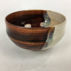 Japanese Ceramic Tea Ceremony Green Tea Bowl Vtg White Brown Chawan GTB838