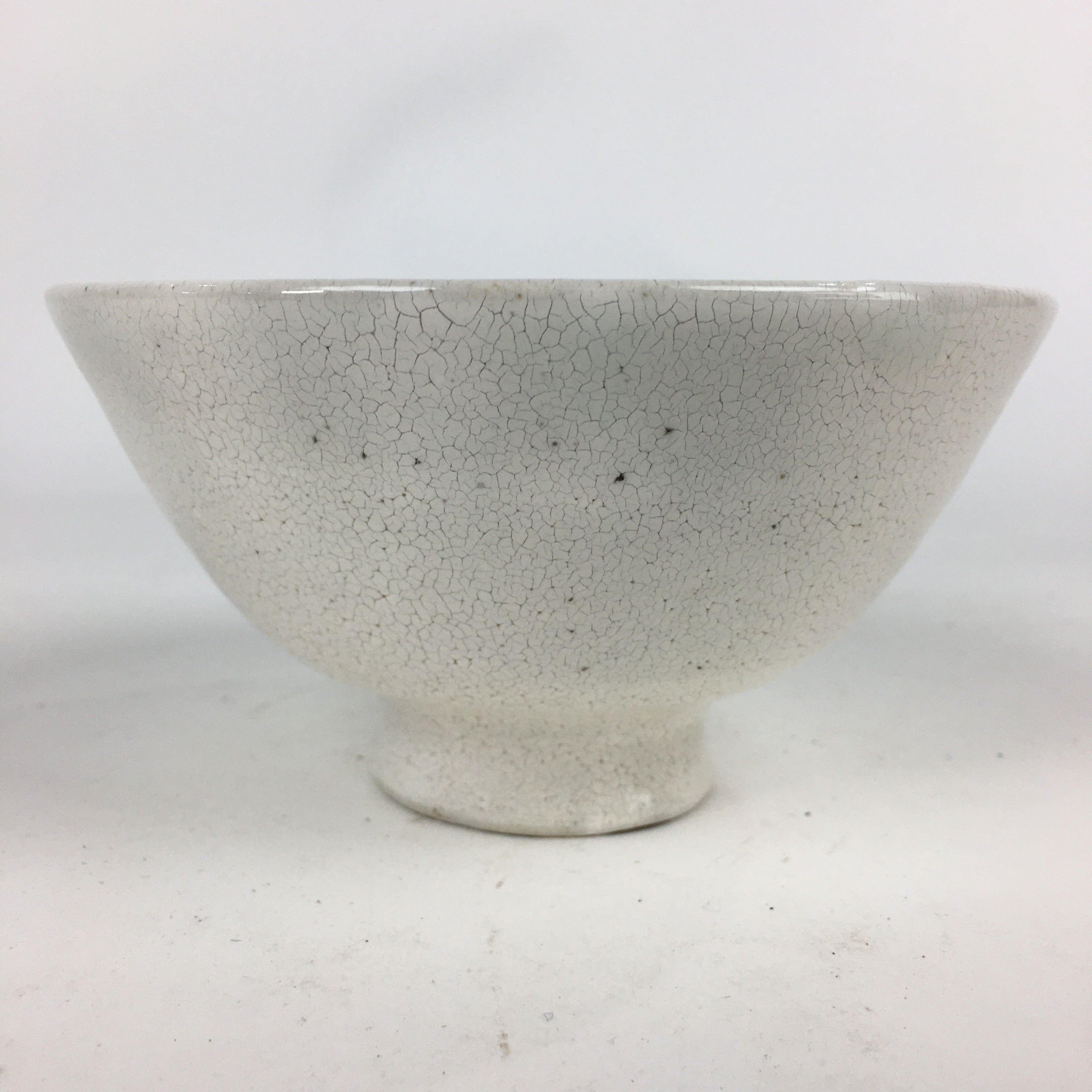 Japanese Ceramic Tea Ceremony Green Tea Bowl Vtg White Matcha Chawan GTB837