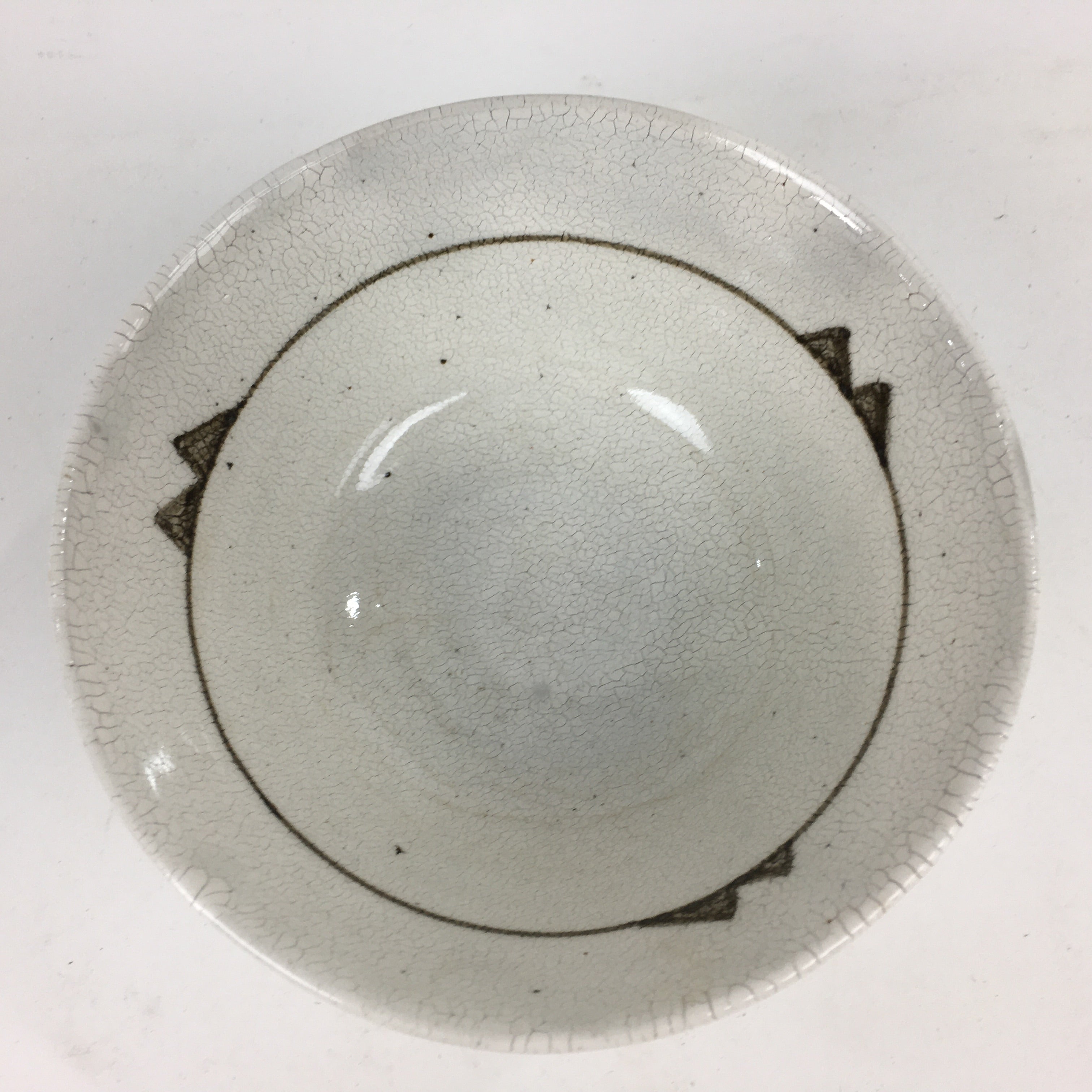 Japanese Ceramic Tea Ceremony Green Tea Bowl Vtg White Matcha Chawan GTB837