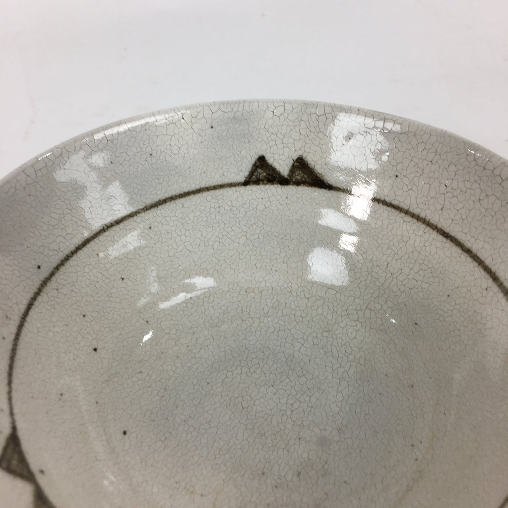 Japanese Ceramic Tea Ceremony Green Tea Bowl Vtg White Matcha Chawan GTB837