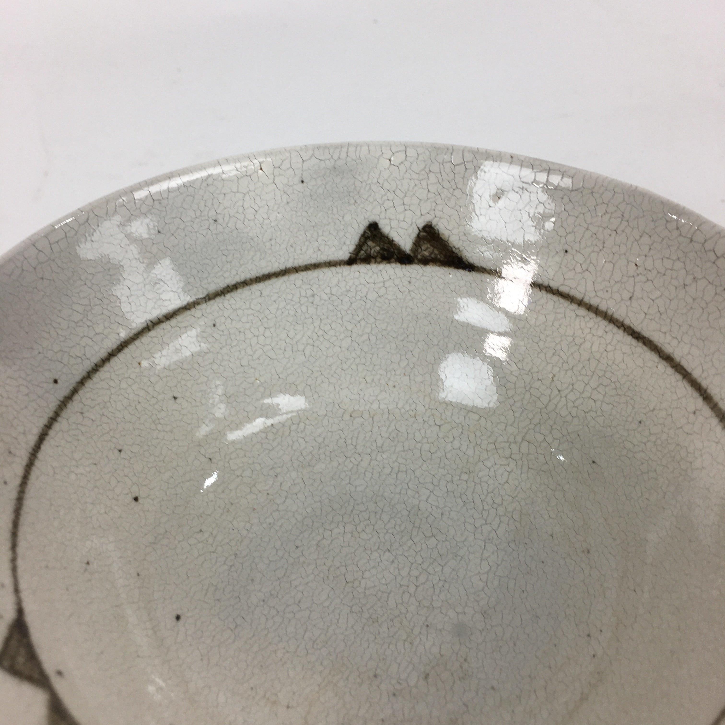 Japanese Ceramic Tea Ceremony Green Tea Bowl Vtg White Matcha Chawan GTB837