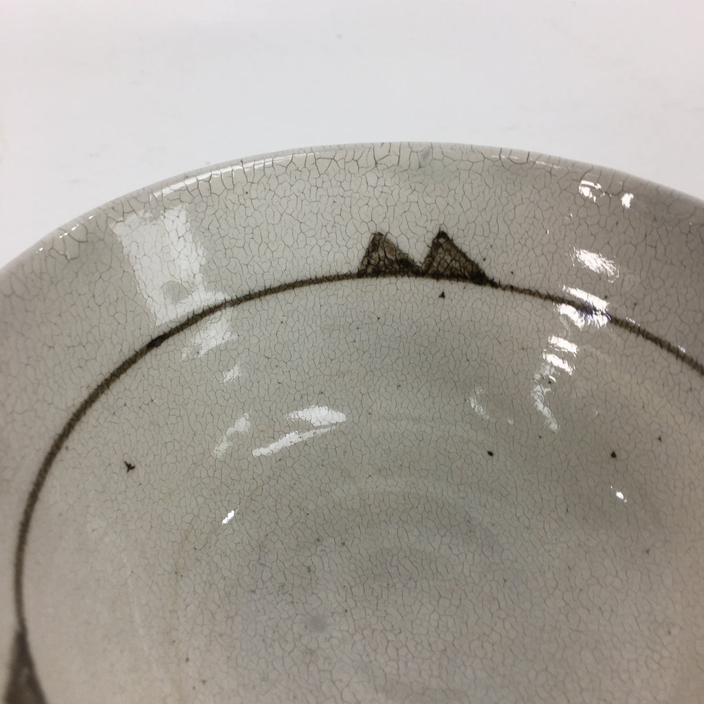 Japanese Ceramic Tea Ceremony Green Tea Bowl Vtg White Matcha Chawan GTB837