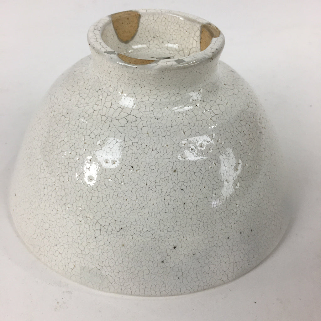 Japanese Ceramic Tea Ceremony Green Tea Bowl Vtg White Matcha Chawan GTB837