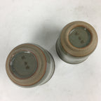Japanese Ceramic Teacup 2pc Pair Vtg Boxed Pottery Yunomi Sencha PX581