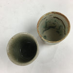 Japanese Ceramic Teacup 2pc Pair Vtg Boxed Pottery Yunomi Sencha PX579