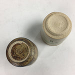Japanese Ceramic Teacup 2pc Pair Vtg Boxed Pottery Yunomi Sencha PX579