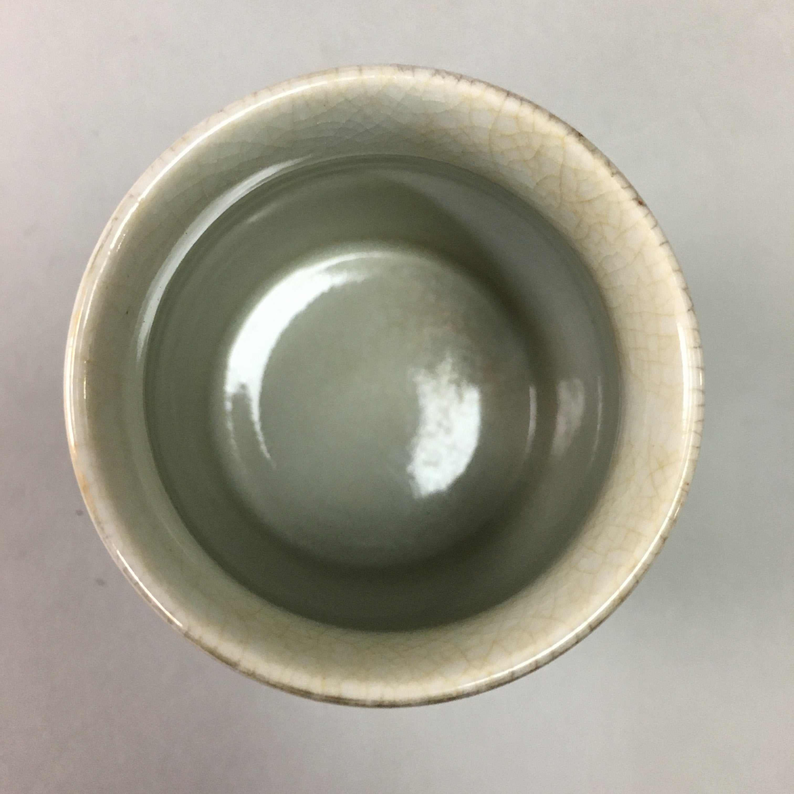 Japanese Ceramic Teacup Kutani ware Yunomi Vtg Pottery Sencha TC97