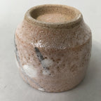 Japanese Ceramic Teacup Shino Yunomi Vtg Pottery Plum Blossom Sencha TC160