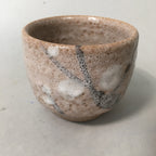 Japanese Ceramic Teacup Shino Yunomi Vtg Pottery Plum Blossom Sencha TC160