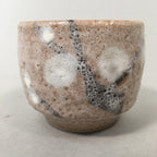 Japanese Ceramic Teacup Shino Yunomi Vtg Pottery Plum Blossom Sencha TC161