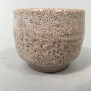Japanese Ceramic Teacup Shino Yunomi Vtg Pottery Plum Blossom Sencha TC161