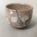 Japanese Ceramic Teacup Shino Yunomi Vtg Pottery Plum Blossom Sencha TC161