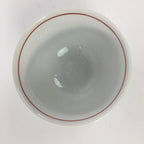 Japanese Ceramic Teacup Vtg Porcelain Red Flower White Sencha Tea Yunomi QT112