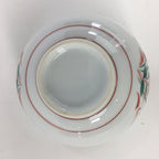 Japanese Ceramic Teacup Vtg Porcelain Red Flower White Sencha Tea Yunomi QT112