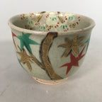 Japanese Ceramic Teacup Vtg Pottery Cherry Bloossom Autumn Leaf Sencha TC177