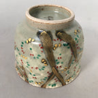 Japanese Ceramic Teacup Vtg Pottery Cherry Bloossom Autumn Leaf Sencha TC180