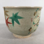 Japanese Ceramic Teacup Vtg Pottery Cherry Bloossom Autumn Leaf Sencha TC180