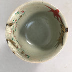 Japanese Ceramic Teacup Vtg Pottery Cherry Bloossom Autumn Leaf Sencha TC180
