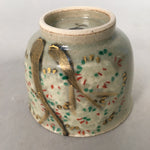 Japanese Ceramic Teacup Vtg Pottery Cherry Bloossom Autumn Leaf Sencha TC181