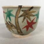 Japanese Ceramic Teacup Vtg Pottery Cherry Bloossom Autumn Leaf Sencha TC181