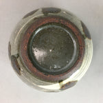 Japanese Ceramic Teacup Vtg Pottery Sencha Yunomi Brush Mark Gray White PT285