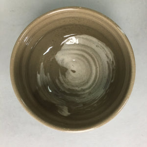 Japanese Ceramic Teacup Vtg Pottery Yunomi Gray White Brush Mark Sencha TC57