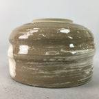 Japanese Ceramic Teacup Vtg Pottery Yunomi Gray White Brush Mark Sencha TC59