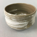 Japanese Ceramic Teacup Vtg Pottery Yunomi Gray White Brush Mark Sencha TC62
