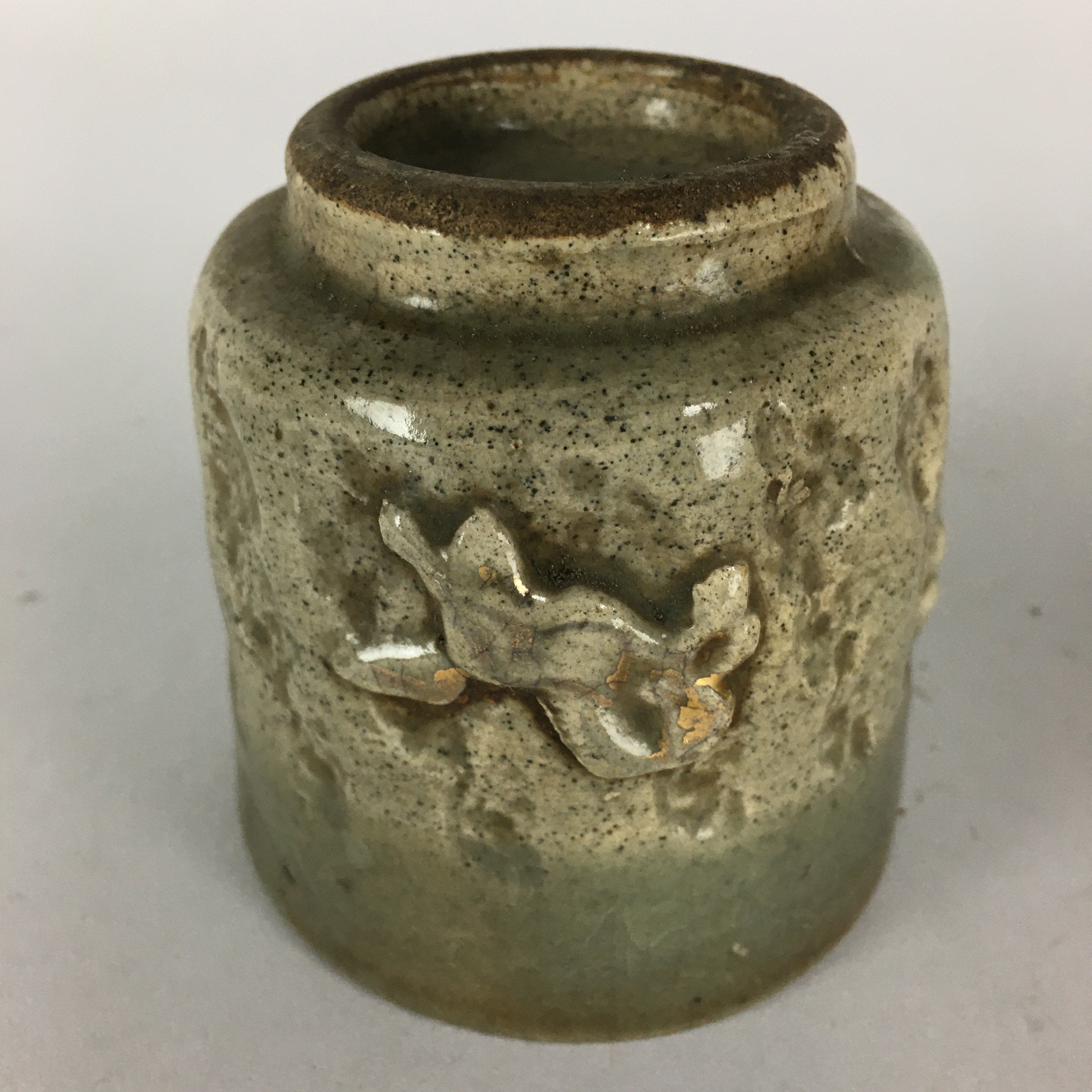 Japanese Ceramic Teacup Yunomi Antique C1900 Pottery Sencha TC182
