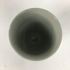 Japanese Ceramic Teacup Yunomi Vtg Blue Design Brown Bottom Sencha TC224