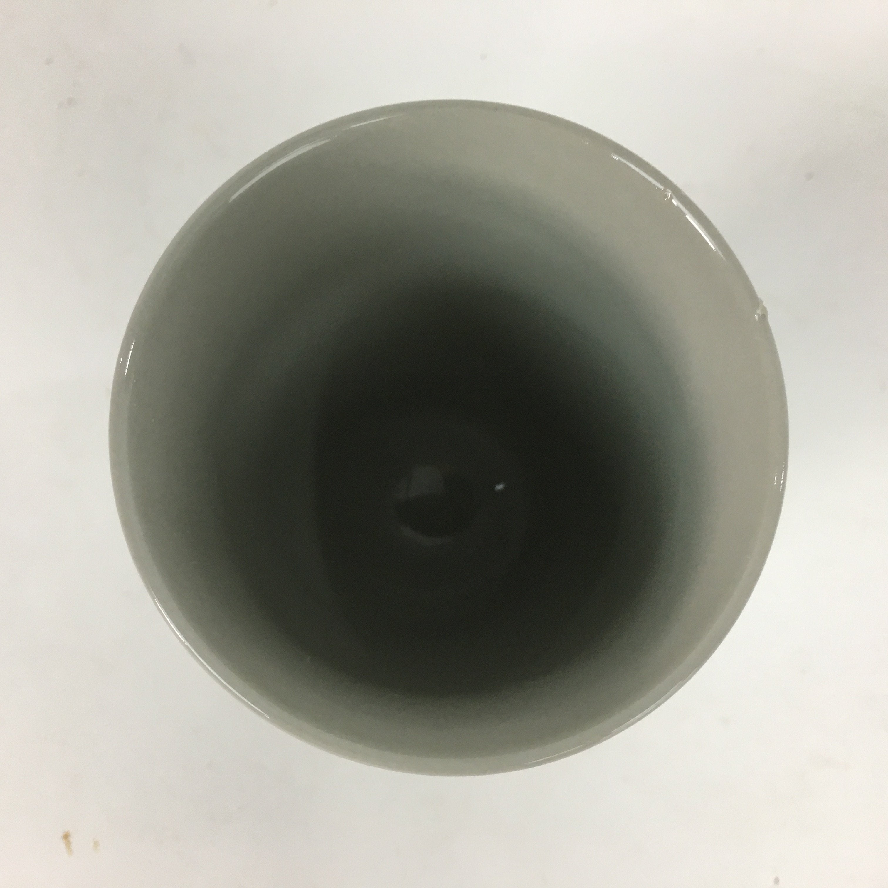 Japanese Ceramic Teacup Yunomi Vtg Blue Design Brown Bottom Sencha TC224