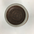 Japanese Ceramic Teacup Yunomi Vtg Blue Design Brown Bottom Sencha TC224
