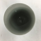 Japanese Ceramic Teacup Yunomi Vtg Blue Design Brown Bottom Sencha TC225