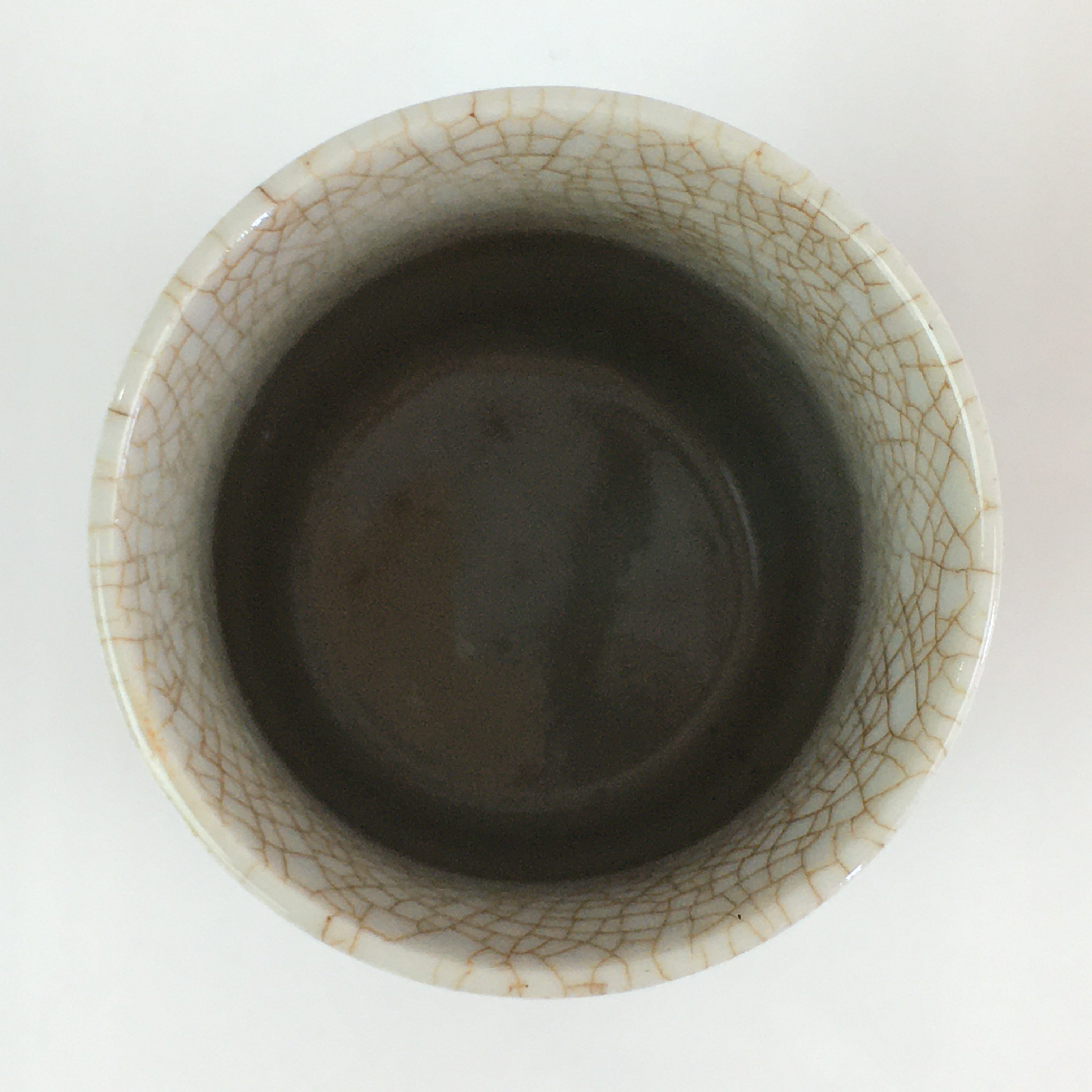 Japanese Ceramic Teacup Yunomi Vtg Cylinder Shape Sencha TC298