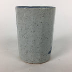 Japanese Ceramic Teacup Yunomi Vtg Gray Chinese Style Blue Design Sencha TC235