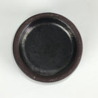 Japanese Ceramic Teacup Yunomi Vtg Pottery Black Yakimono Sencha PP925