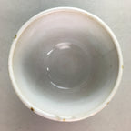 Japanese Ceramic Teacup Yunomi Vtg Pottery Green Brown White Sencha TC111