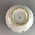 Japanese Ceramic Teacup Yunomi Vtg Pottery Green Brown White Sencha TC114