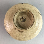 Japanese Ceramic Teacup Yunomi Vtg Pottery Sencha Brown Crackle Glaze Kanji Kimo
