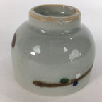 Japanese Ceramic Teacup Yunomi Vtg Red Plum Blossoms White Sencha TC219