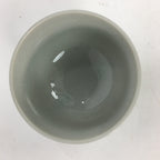 Japanese Ceramic Teacup Yunomi Vtg Red Plum Blossoms White Sencha TC219