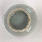 Japanese Ceramic Teacup Yunomi Vtg Red Plum Blossoms White Sencha TC219