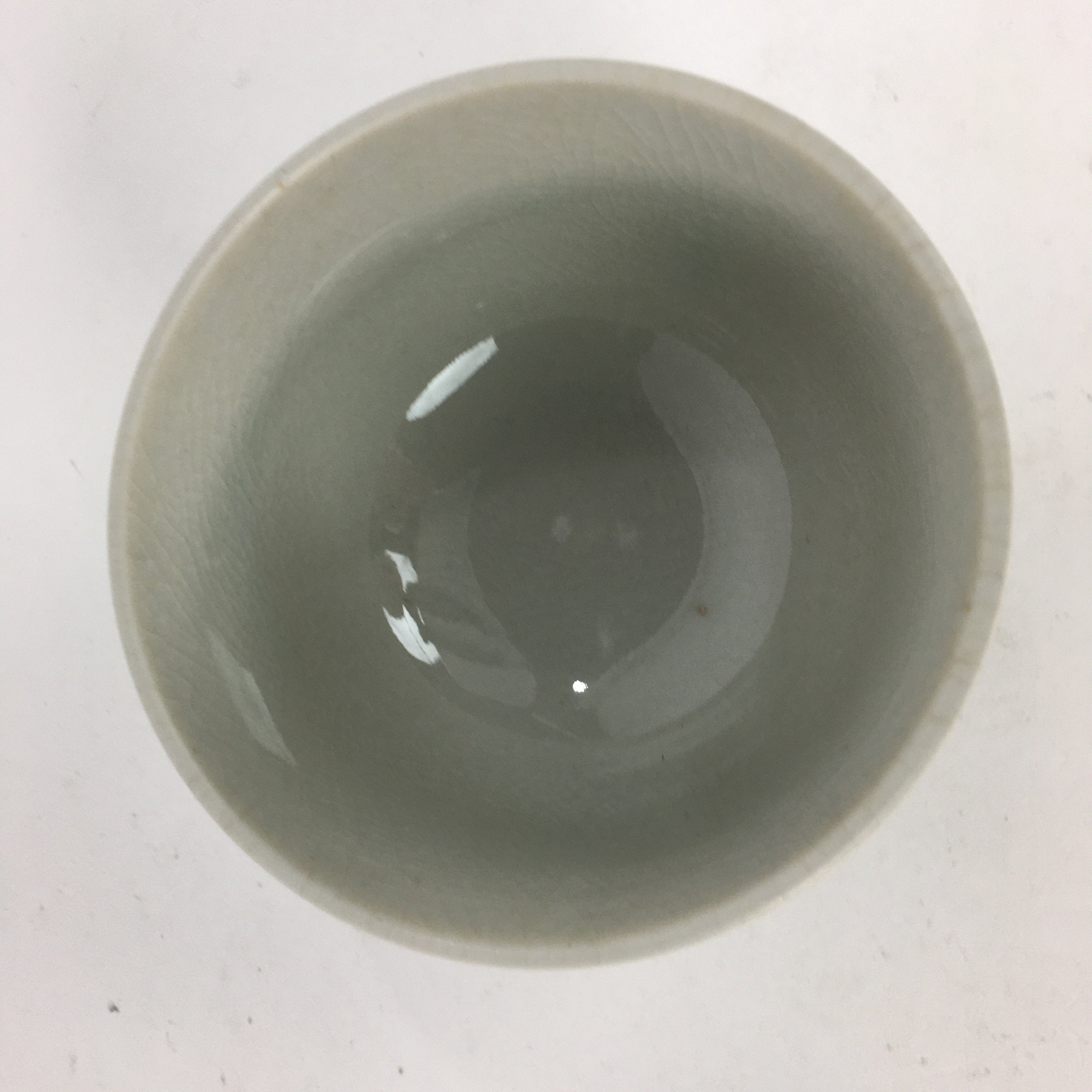 Japanese Ceramic Teacup Yunomi Vtg Red Plum Blossoms White Sencha TC220
