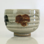 Japanese Ceramic Teacup Yunomi Vtg Vine Plant Leaves Sencha TC301