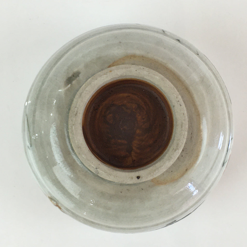 Japanese Ceramic Teacup Yunomi Vtg Vine Plant Leaves Sencha TC301