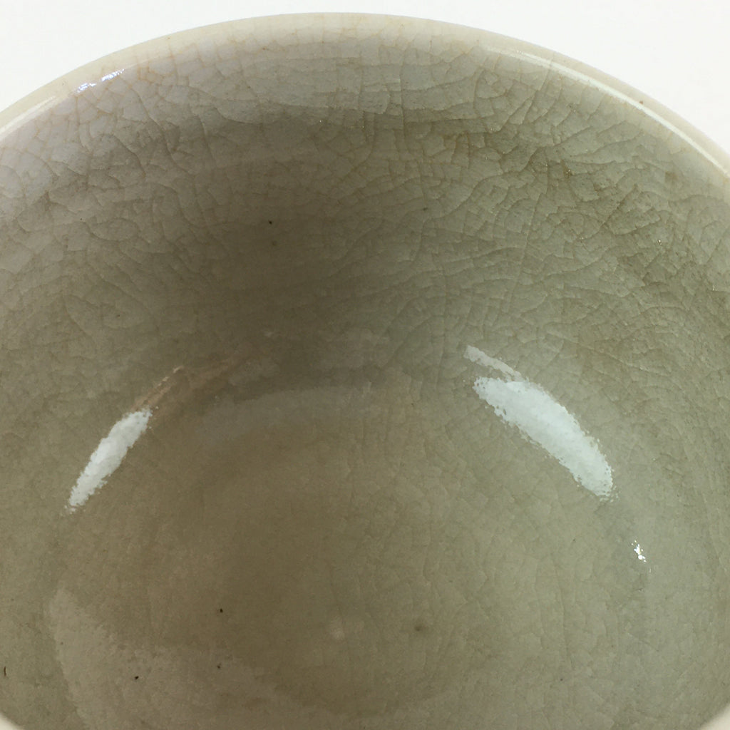 Japanese Ceramic Teacup Yunomi Vtg Vine Plant Leaves Sencha TC302