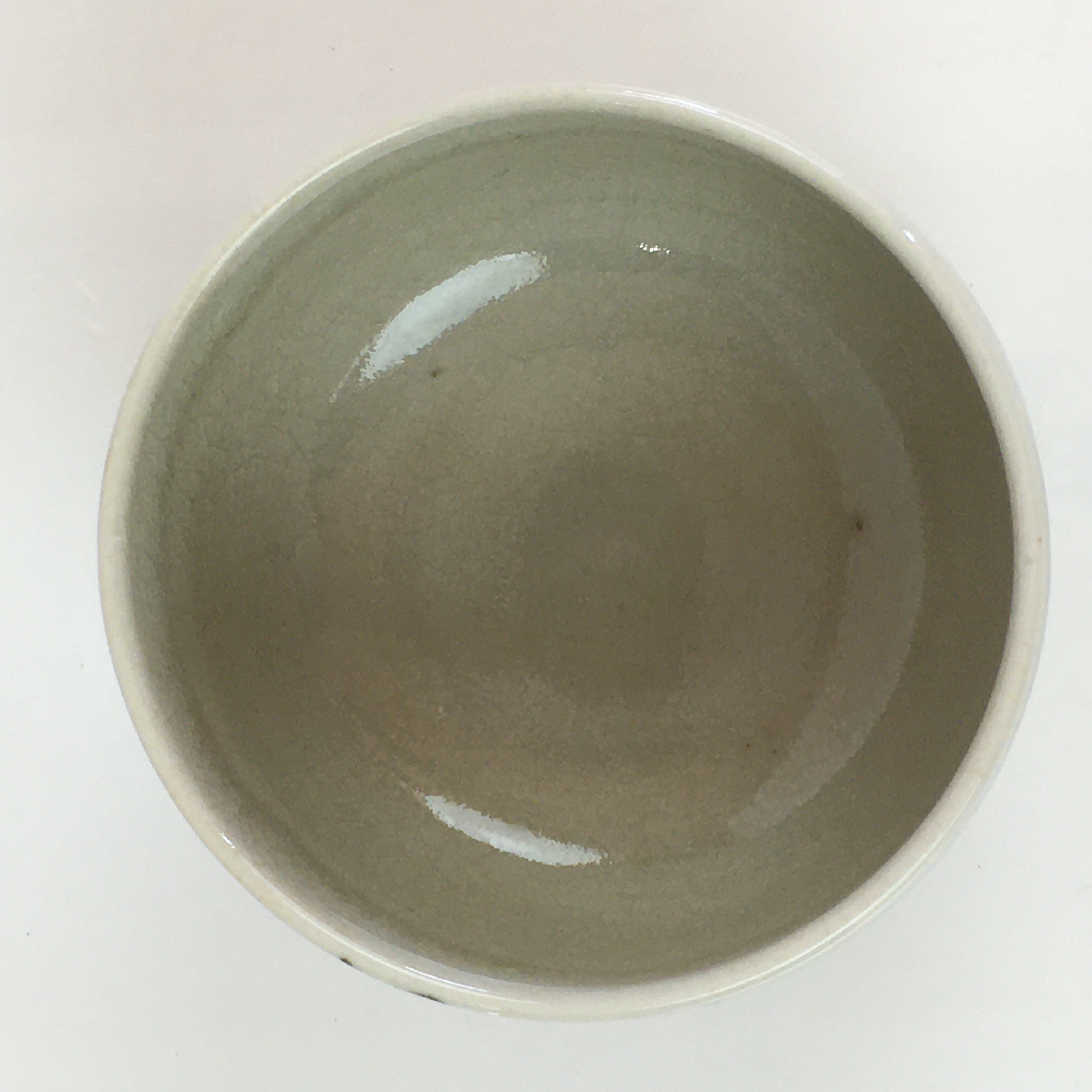 Japanese Ceramic Teacup Yunomi Vtg Vine Plant Leaves Sencha TC305