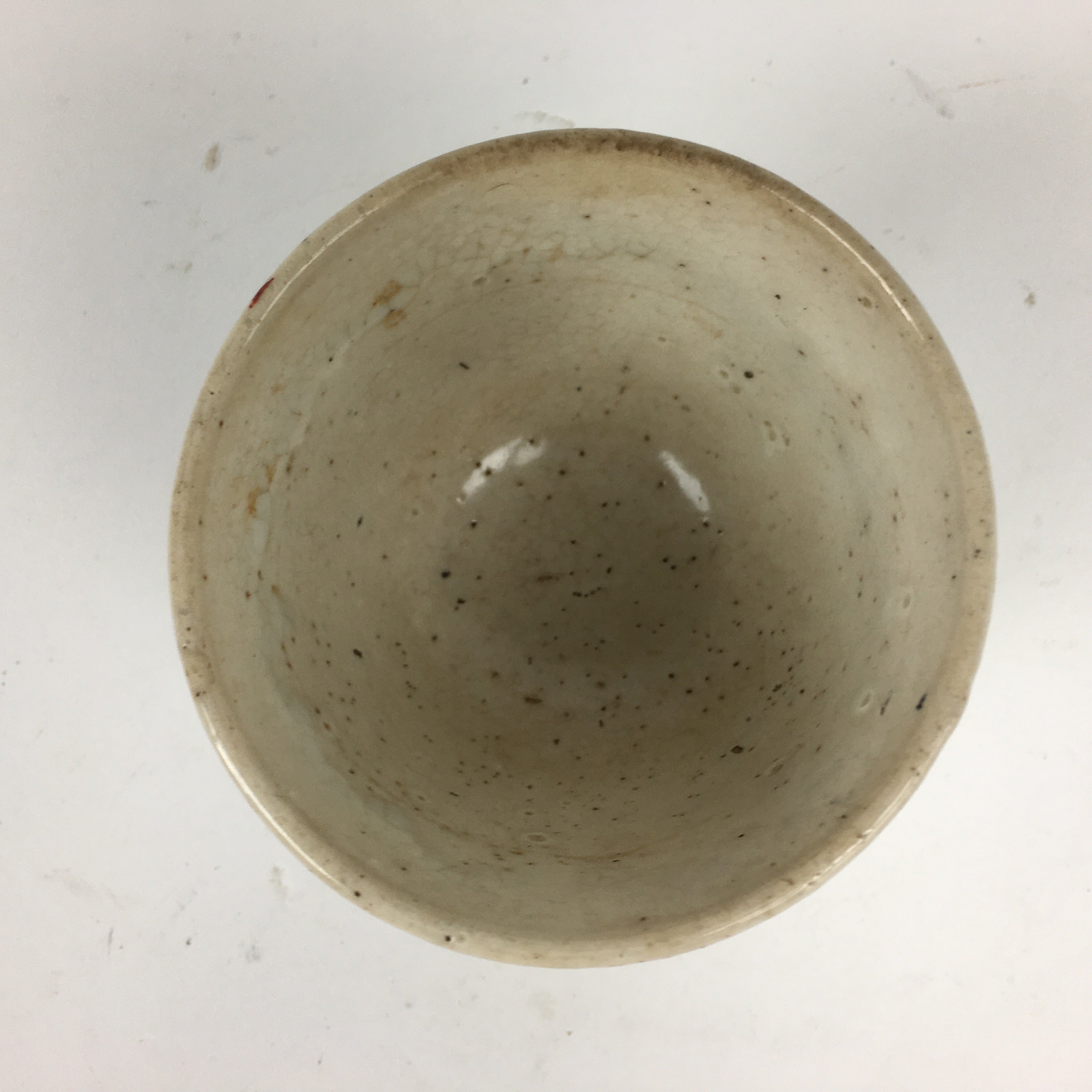 Japanese Ceramic Teacup Yunomi Vtg White Japanese Maple Sencha TC281