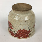 Japanese Ceramic Teacup Yunomi Vtg White Japanese Maple Sencha TC282