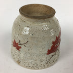Japanese Ceramic Teacup Yunomi Vtg White Japanese Maple Sencha TC283